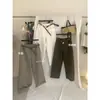 MZI STUDIO Pantalones Casuales Rectos de Cintura Alta Adelgazantes Versátiles Simples Estilo Coreano Otoño 19316 (viene con cinturón)