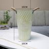 Atacado de fábrica balde de flores de ferro forjado retrô vaso de flores secas decoração de casa vaso de chão balde de suporte