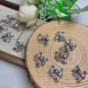 Suministro directo de fábrica transfronterizo, accesorios de joyería de aleación para bricolaje, pulsera hecha a mano con nudo de lazo retro de plata antigua
