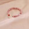 Pulsera de Piedra Natural de Nuevo Estilo para Mujer Vintage Simple Colgante de Calabaza Cristal Fresa Pulsera de Jade Sapa Pulsera de Estilo Chino
