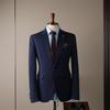 Conjunto de Terno Masculino para Noivo, Casamento e Padrinhos, Traje Formal de Negócios, Estilo Coreano, Terno Preto de Três Peças, Sensação de Alto Padrão