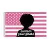 Tiktok Transfronterizo Mismo Estilo Rosa Fondo de Bandera Americana Tela de Decoración Tela de Poliéster 100D Tapiz de Interior Tela para Colgar