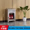 Gabinete de Fogo em Aço Inoxidável Gabinete de Equipamento Miniatura para Exterior Caixa de Equipamento para Exterior Caixa de Extintor de Incêndio Gabinete de Exibição de Fogo Caixa com Topo Inclinado