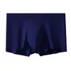Novas Cuecas Boxer Esportivas Masculinas Lisas Respiráveis, Shorts de Fibra de Cintura Média, Roupa Íntima Masculina Sem Costura Amiga da Pele