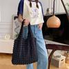 Bolsa Chaleco Burbuja de Nube, Bolso de Hombro Floral, Bolso de Lona para Estudiante Mujer, Bolso Tote Sencillo, Nube Suave Linda de Moda