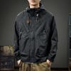 Chaqueta a Prueba de Tres Elementos para Hombre Otoño 2026 Corte Holgado Talla Grande con Capucha Abrigo Casual Estilo Americano Ropa de Trabajo Exterior Fresca