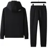 Ropa para Hombre 2026 Primavera y Otoño Nuevo Conjunto Deportivo Casual Cardigan con Capucha y Pantalones Jogger Conjunto de Dos Piezas para Mujer