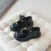 Zapatos Mary Jane de Cuero para Niñas, Zapatos de Princesa de Suela Blanda para Primavera y Otoño, Zapatos Blancos y Negros con Lazo para Actuaciones Escolares Infantiles