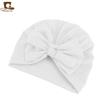 Gorro de punto con lazo grande y plisado para bebé, suave, para otoño e invierno, comercio electrónico transfronterizo, suministro de alta calidad.