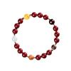 Pulseira de Areia Dourada Púrpura de Cinábrio de Alto Teor da Montanha Putuo para Mulheres Cinco Elementos Duobao Multi-Círculos Ano de Nascimento Produtos Genuínos Naturais