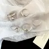 Anillo Abierto Irregular de Guisantes Brillantes Moda Ins Europea y Americana Anillo para el Dedo Versátil Anillo para el Dedo de Lujo Ligero de Alta Calidad para Mujeres