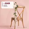 Flor de flor de videira artificial para encosto de cadeira, decoração de casamento, arranjo floral para cenários de casamento, prendedores de cortina florais, nova flor de eucalipto para encosto de cadeira