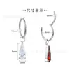 Pendientes de Piercing de Zirconia de Colores Gotas de Agua, Versión Dual Chapada en Oro de Aleación de Titanio, Pendientes Apilables Unisex, Suministro Transfronterizo
