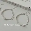 Estilo Ins Coreano Joyería de Mano Simple y de Alta Gama Plata de Ley S925 Diseño de Pulsera Hueca Cortada Estilo AB Doble Capa Gota de Agua