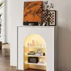 Mueble de chimenea para celebridades de internet Estilo europeo Gabinete decorativo para B&B Pared de fondo simple y moderna Gabinete de almacenamiento para entrada de sala de estar francesa de boda