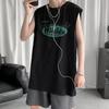 Chaleco Hombre Verano Delgado Ropa Exterior talla grande Camiseta sin Mangas Baloncesto Estilo Japonés Cintura Estilo Hong Kong Ins Marca de Moda Chaleco de Fitness