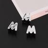 Plata Brillante 26 Alfabeto Inglés Cuentas con Agujero Grande DIY Hecho a Mano Auto-Hecho Cadena para Teléfono Móvil Material de Joyería con Cuentas Pequeños Accesorios
