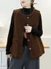 Outono Inverno 2026 Novo Colete de Lã Engrossado Quente Roupa Externa Solta Versátil Top Feminino