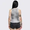 Moda Femenina Europea y Americana 2026 Harajuku Ins Retro Trendy Chaleco de Cuello Redondo con Pedrería Gótico Y2K Ropa Transfronteriza