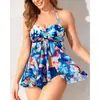 Nuevo traje de baño de una pieza Huludao 2027, estilo transfronterizo europeo y americano, diseño de retazos, bikini tankini sexy y moderno