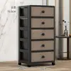 Cajonera de almacenamiento mesita de noche de dormitorio almacenamiento gabinete de plástico simple moderno hogar imitación veta de madera organizador cómoda