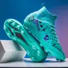 Zapatos de Fútbol de Caña Alta Transfronterizos para Niños y Niñas, Tacos Tf para Adultos, Zapatos Deportivos Profesionales Transpirables Antideslizantes con Tacos Largos
