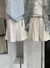 KEKEZOON Simples, mas não comum~ Shorts casuais de cintura alta que emagrecem para mulheres, calças versáteis de perna larga soltas estilo coreano 7612