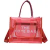 Bolsa Transparente de Gelatina 2025 Nueva Bolsa Transfronteriza para Mujer Tendencia Europea y Americana Moda Bolso de Hombro Cruzado Bolso Tote de Viaje
