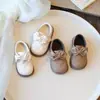 Zapatos de Princesa para Niña Estilo Nuevo Primavera/Otoño 2026 Suela Suave Zapatos de Cuero para Niña Lazo de Moda Casual Zapatos para Bebé Niña