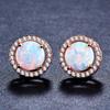 Aretes de botón para mujer con circonita, entrega de una pieza, moda coreana, aretes lindos, joyería europea y americana Pinduoduo