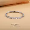 Transmisión en Vivo Exclusiva de Tiktok Pulsera de Cielo Estrellado de Zirconia de Lujo Nicho Europeo y Americano Pulsera de Aleación de Cobre Totalmente Diamantada Celebridad de Internet