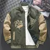 Traje de Béisbol de Gamuza para Hombre Otoño e Invierno Chaqueta Vintage Americana Primavera y Otoño Top Holgado Chaqueta de Aviador Bordada Trendy