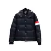 TB Tom Winter Manga Izquierda Raya Roja Blanca Azul Chaqueta de Plumas Abrigo Casual para Hombres y Mujeres Abrigo de Plumas Cálido Versátil