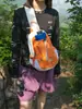 Bolsa de Celular Leve e Casual para Viagem ao Ar Livre e Montanhismo, Bolsa de Ombro com Bloqueio de Cores Estilo Floresta, Bolsa Transversal para o Dia a Dia