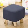 Funda elástica para taburete, funda de asiento de terciopelo, funda redonda de cuero para sentarse en cuclillas, funda completa para reposapiés pequeño, funda cuadrada para sofá para sentarse en cuclillas, simple y elegante