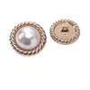 Botones de Perlas Cosidos a Mano Botones Metálicos para Abrigo de Lana Chaqueta Traje Formal Botones Botones Dorados