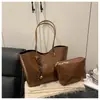 Bolso Grande de Cuero Encerado al Aceite para Mujer 2025 Nuevo Otoño e Invierno Bolso de Hombro para el Trabajo Bolso de Mano