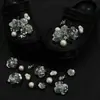 Estampado de leopardo retro ins Crocs accesorios DIY estilo desierto flores para zapatos hebilla de zapato de mujer decoración flor de rosa linda desmontable