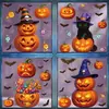 Calcomanías de Calabaza de Halloween Decoración de Arreglo para Fiesta Navideña Calcomanías Electrostáticas de Linterna de Calabaza de Caramelo Gato Negro Fantasma Calcomanías para Ventana