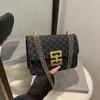 Outono de 2026 Novo Estilo de Alta Qualidade Retrô Fashionável Tendência Estampada Versátil Texturizada Ombro Único Transversal Pequena Quadrada Bolsa