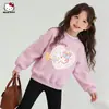 Sudadera de Primavera para Niñas 2026 Estilo Nuevo, Trendy y Linda Dibujo Animado Falsa de Dos Piezas Sudadera Casual para Niños Mayores