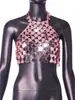 Camiseta sin mangas AYJ Estilo Nuevo Europeo y Americano 2026 Sexy para Club Nocturno Parche de Acrílico Patchwork D20 para AliExpress y Amazon
