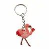 Chaveiro Novo Flamingo Transfronteiriço Pingente Borracha Macia PVC Pingente de Chave Acessórios para Chaveiro de Bolsa
