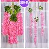 Decoración de Boda Personalizada Tiras de Flores Glicinia Simulada Flor de Frijol Popular Flor de Tres Puntas Simulada en el Techo Enredadera de Flores Paseo Flor de Glicinia Simulada