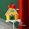 Decoración Pastel Navideño 2025 Moño Campana Enchufe Árbol de Navidad de los Deseos Estrella de Cinco Puntas Vela Decoración para Hornear