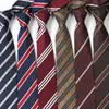 Corbata Estilo Academia Japonesa JK para Mujer Rayas Burdeos y Marrón Corbata Atada a Mano Accesorio para Camisa de Hombre Estilo Estudiante Azul