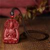 Cinábrio Benmingfo Natural Alto Conteúdo Areia Ouro Roxo Colar Oito Deusas Padroeiras Doze Zodíaco Mil Mãos Guanyin Buda