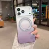 Capa de Celular Rotativa Bicolor com Suporte para Apple 18Promax com Fixação Magnética, Toque Amigável à Pele, Capa Protetora para iPhone 17/16