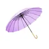 Paraguas Antitormenta, Fresco y Sencillo, Color Degradado, Mango Largo, Doble Propósito para Sol y Lluvia, Recubrimiento Negro Minimalista, Protección UV, Paraguas Recto con Mango Curvo