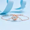 Pulsera original de plata de ley 925 con pez que te acompaña, femenina, con diamante, diseño coreano ins de nicho, joyería de plata personalizada para novia